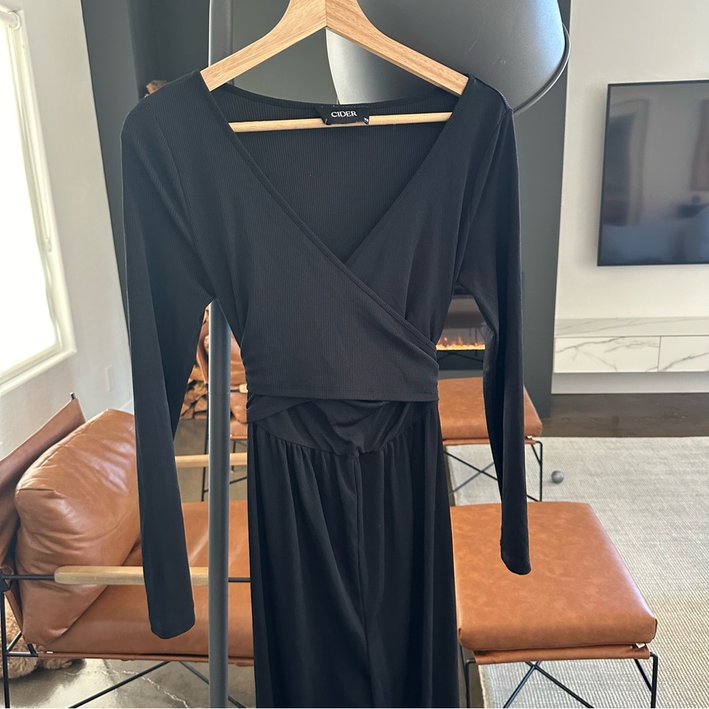 Viral Cider Black Jumpsuit